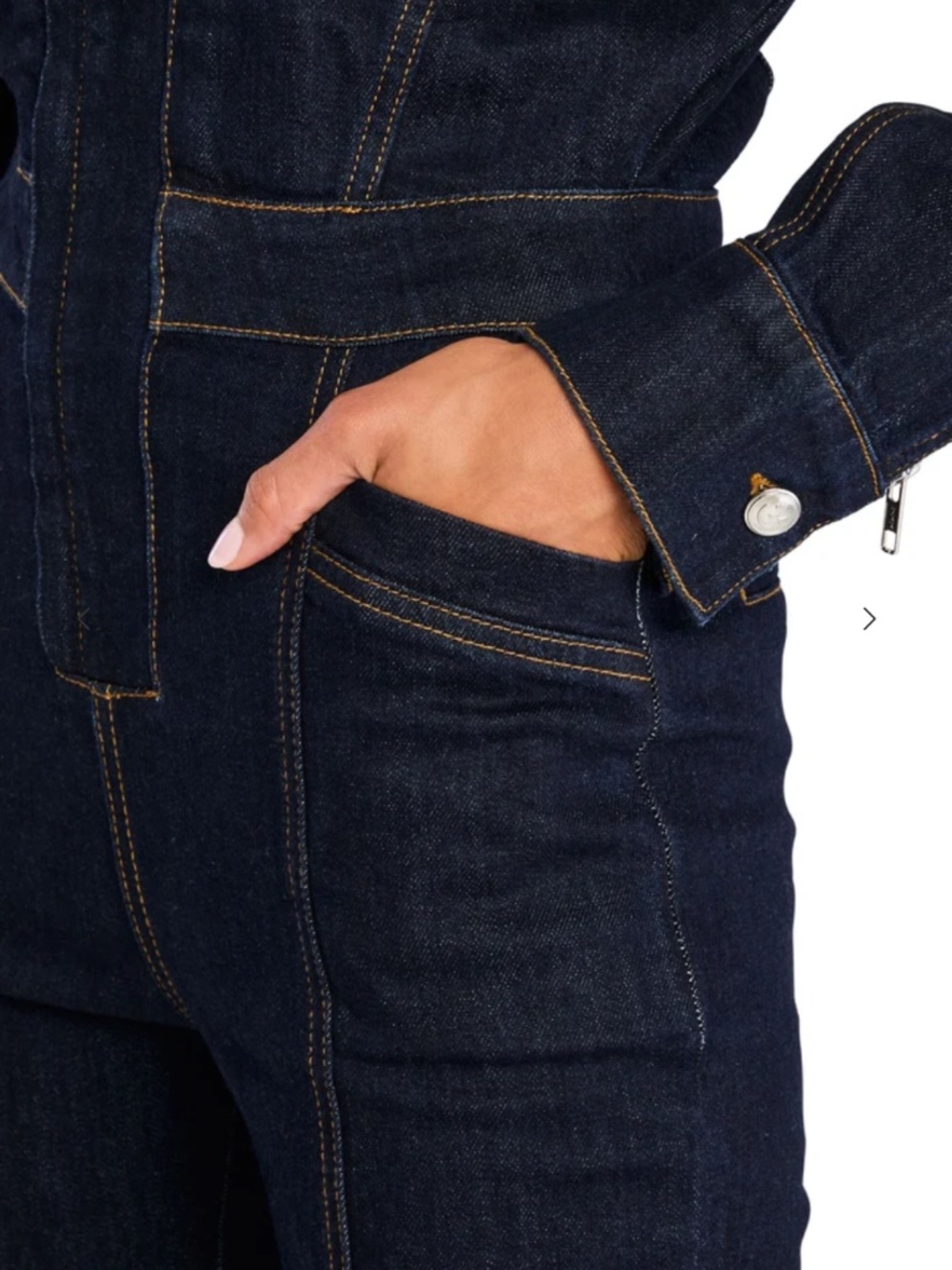 SER.O.YA "Waverly" Denim Jumpsuit in Rinse (NWT) - Picture 4 of 5